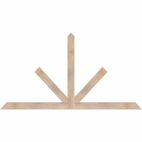 Ekena Millwork Saratoga Smooth Timber Gable Bracket, Douglas Fir, 72"W x 39"H x 1 1/2"D x 3 1/2"F, 13/12 Pitch GBW072X39X0204SAR00SDF - main